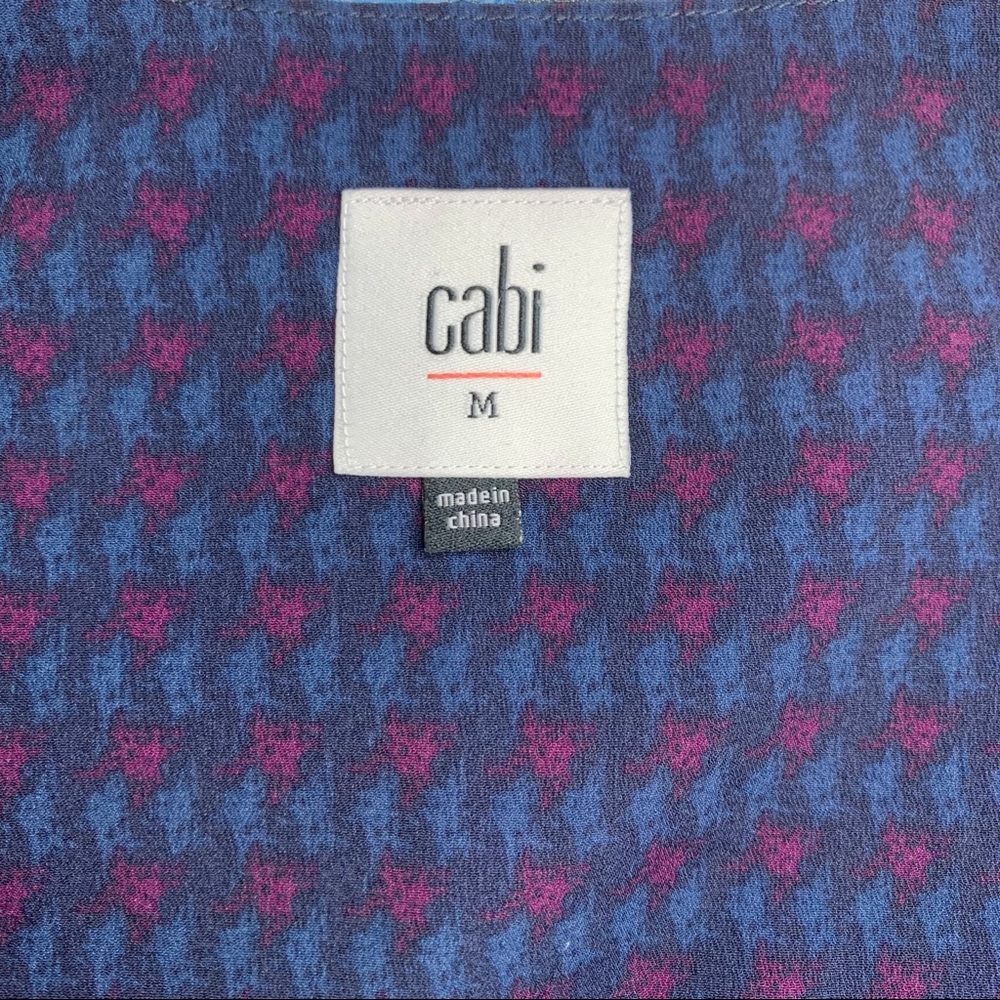 CAbi Blue and Purple Floral Blouse - Picture 10 of 12